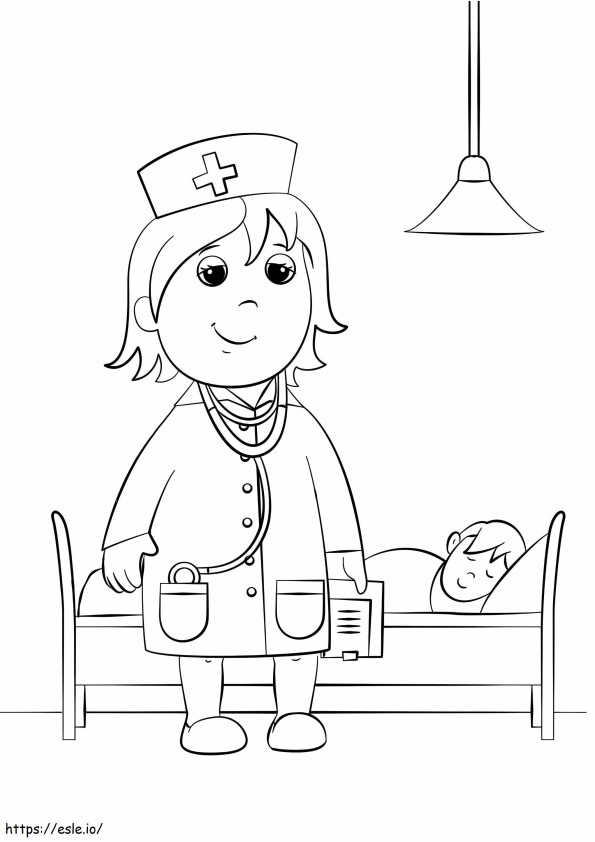 Practice Being A Doctor coloring page