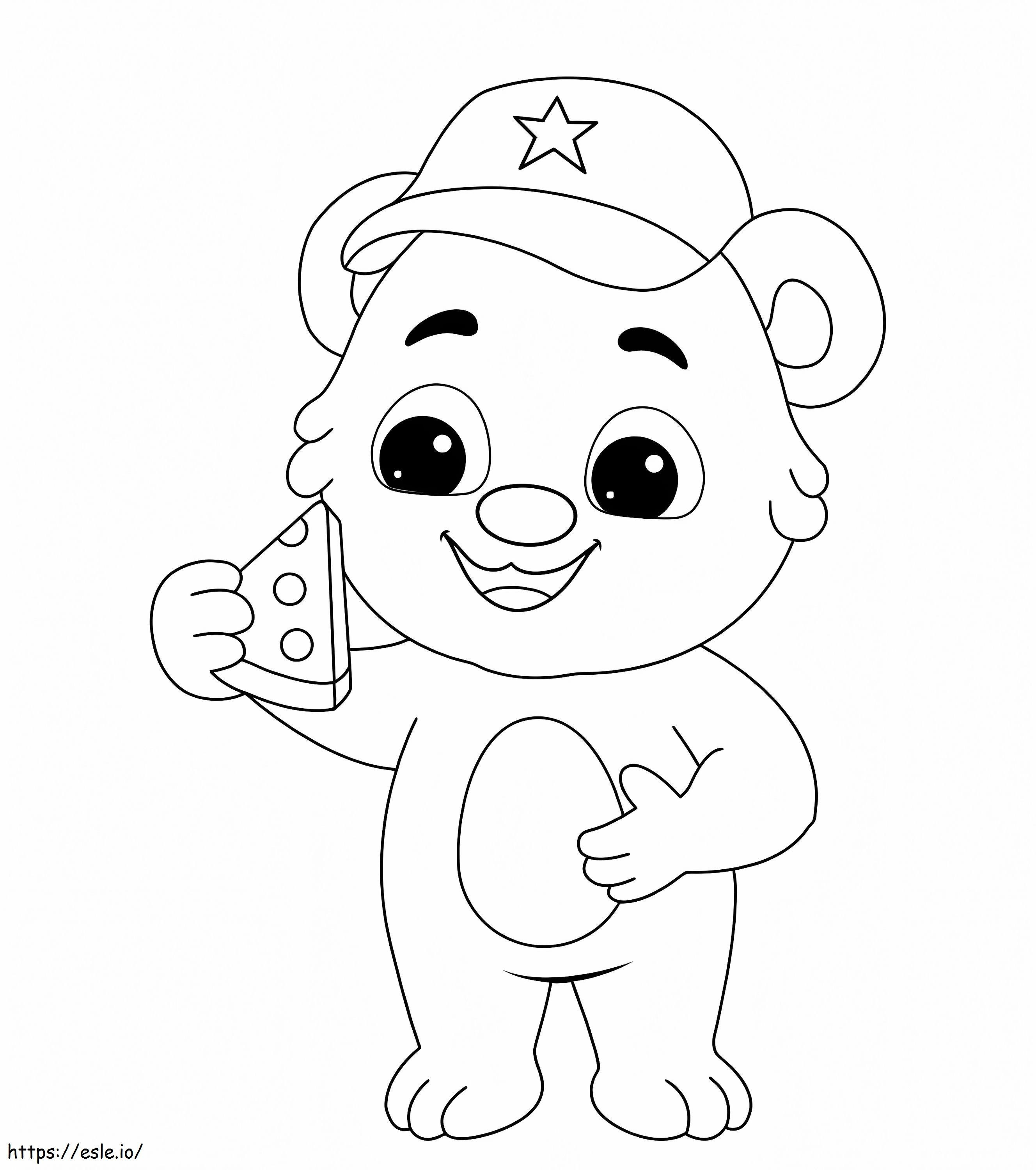 Pizza Holding Toy coloring page