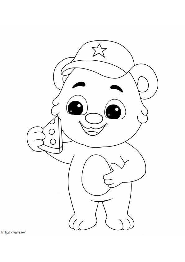Pizza Holding Toy coloring page