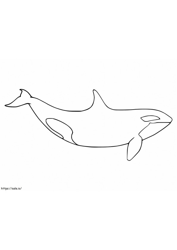 Ballena Orca Fácil para colorear