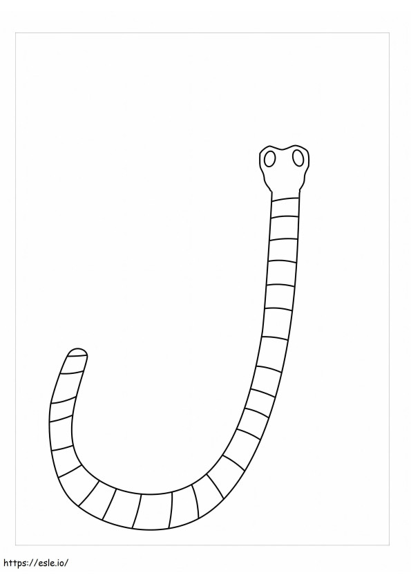 Tapeworm coloring page
