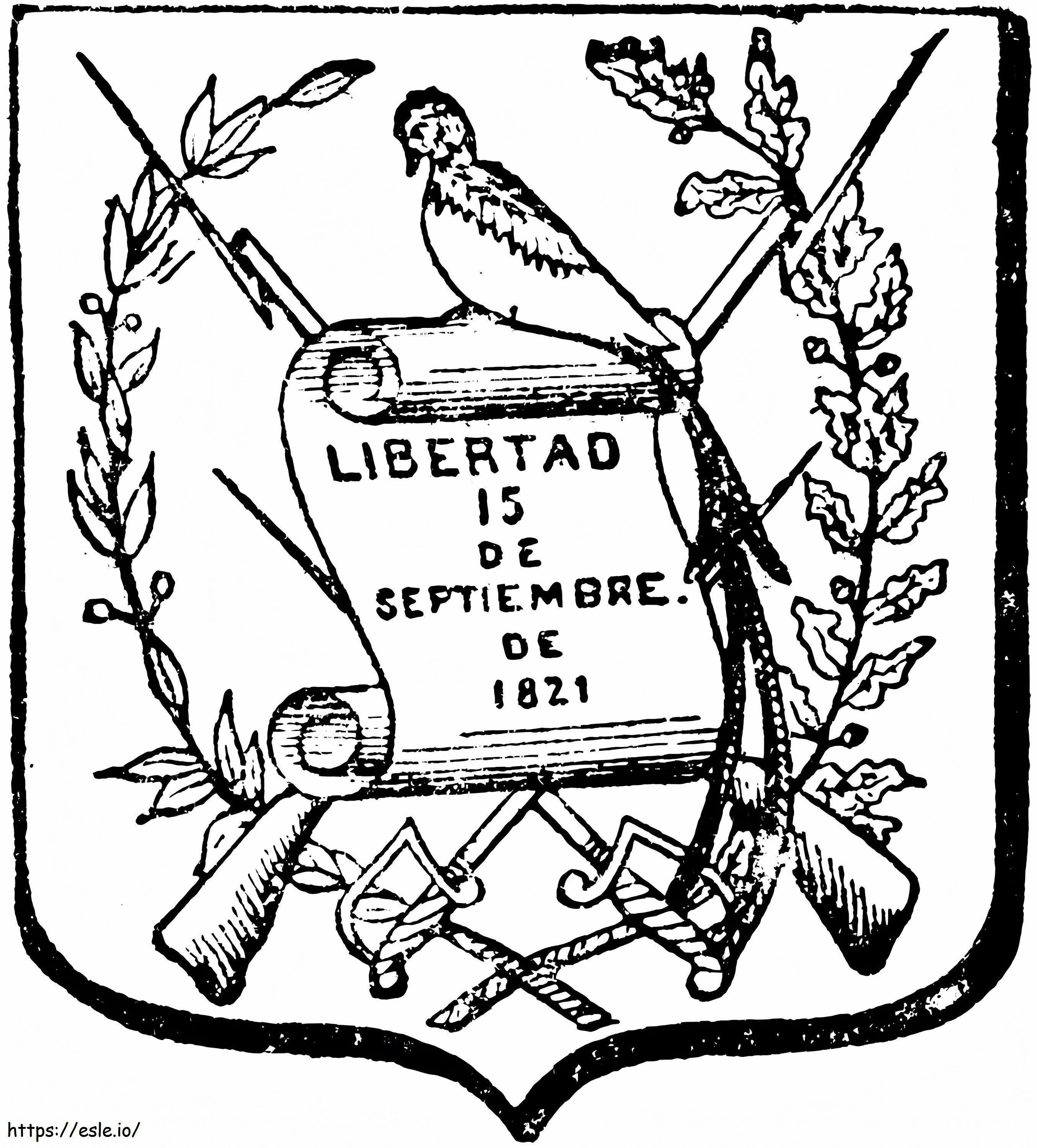 Symbols Of Guatemala coloring page