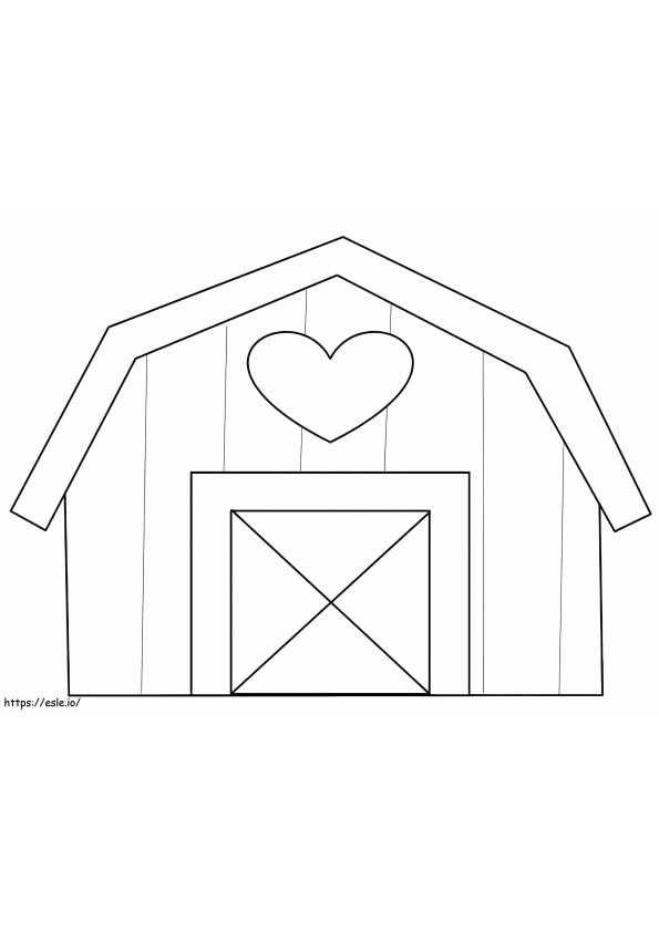 Simple Barn coloring page