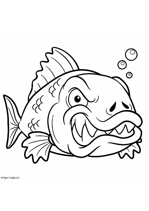 Wütender Fisch ausmalbilder