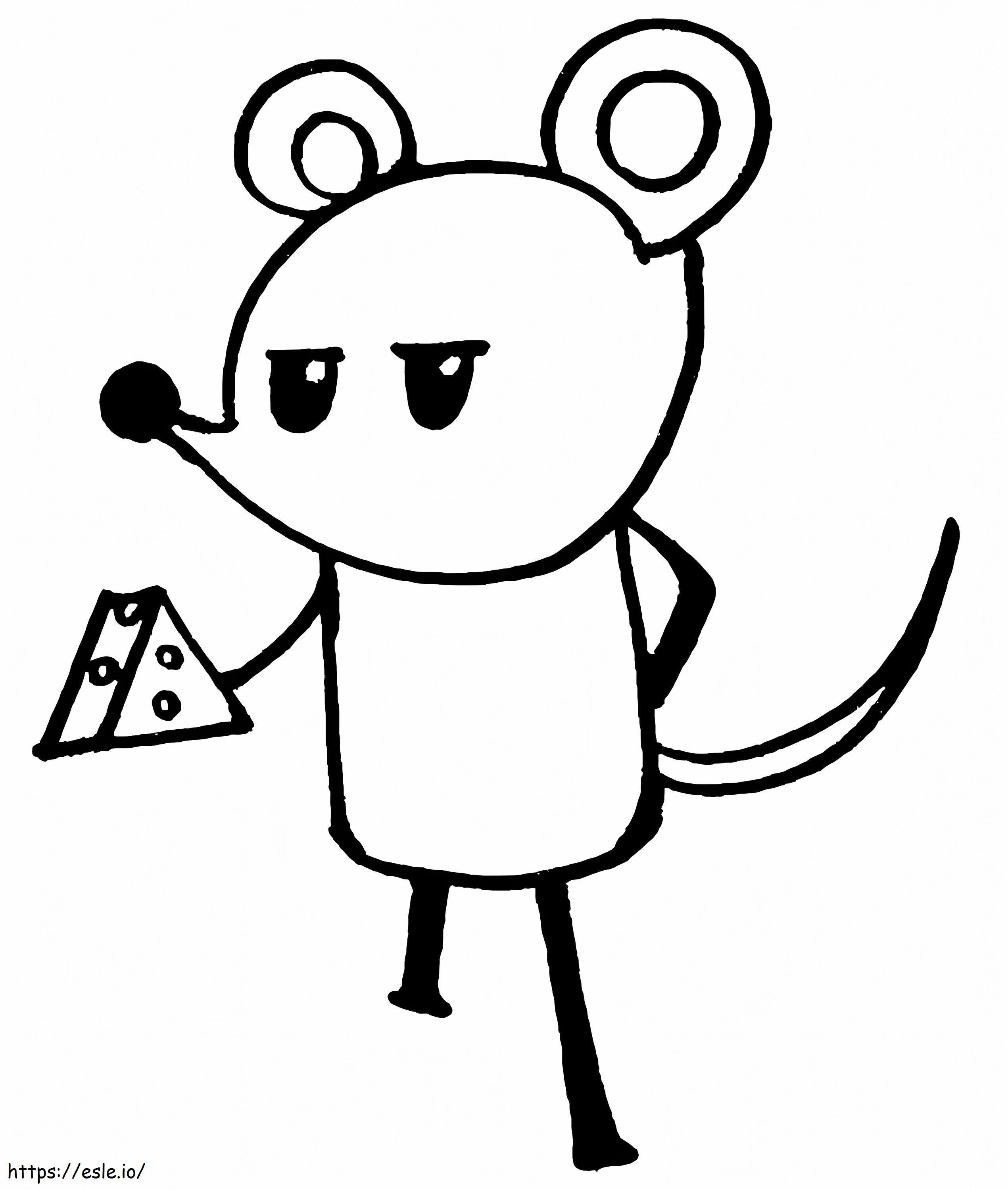 Lindo Ratón Diminuto para colorear