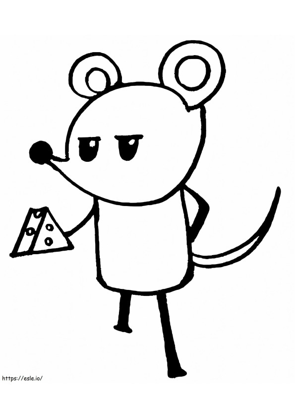 Cute Mouse Tiny coloring page