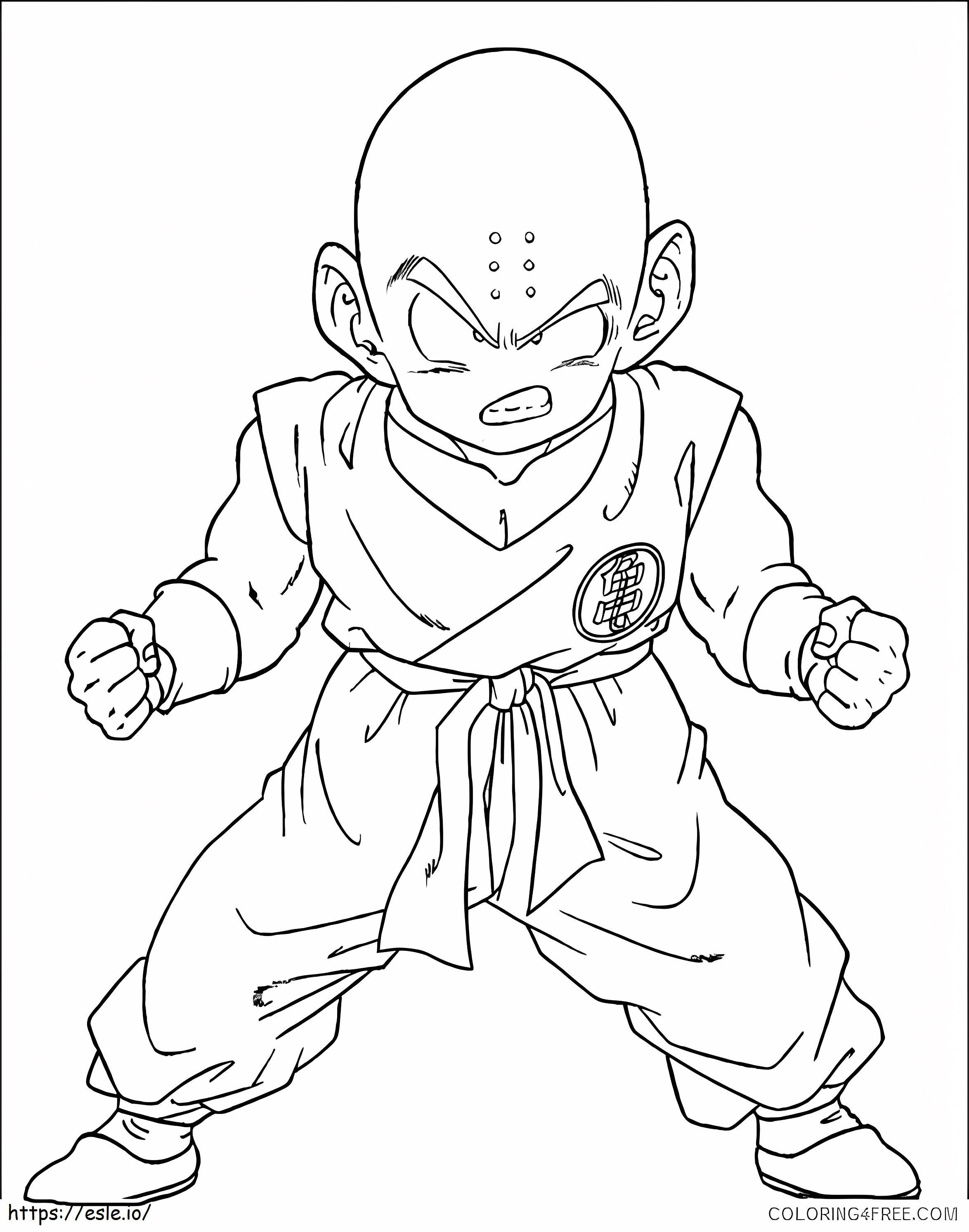 Krillin coloring page