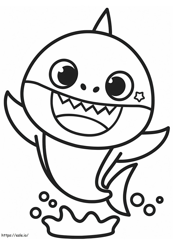Baby Shark Jump coloring page