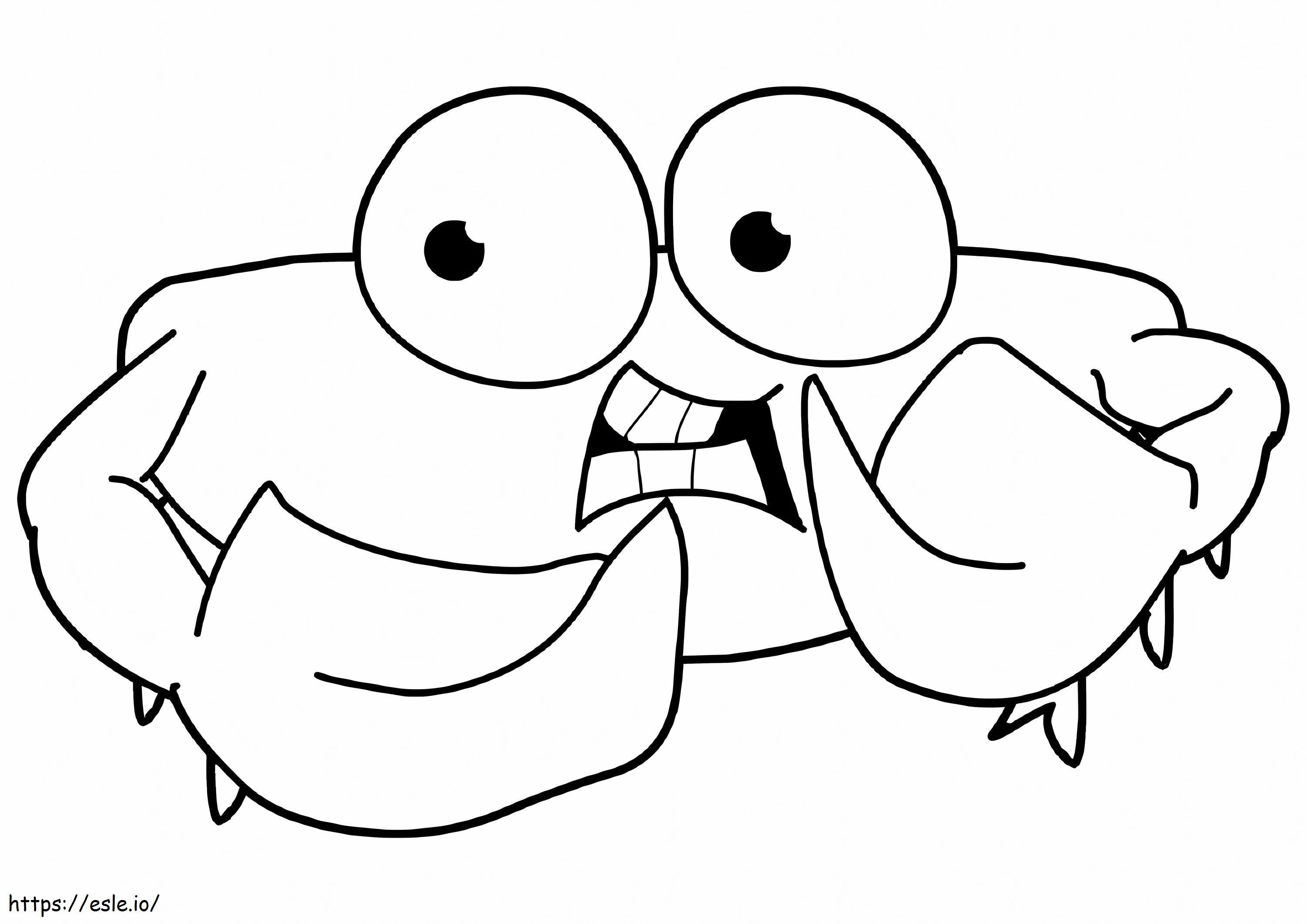 Granchio Con Grandi Occhi: Disegno da Colorare per Bambini