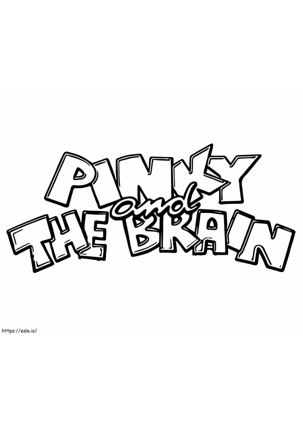 Póster Pinky y el cerebro para colorear
