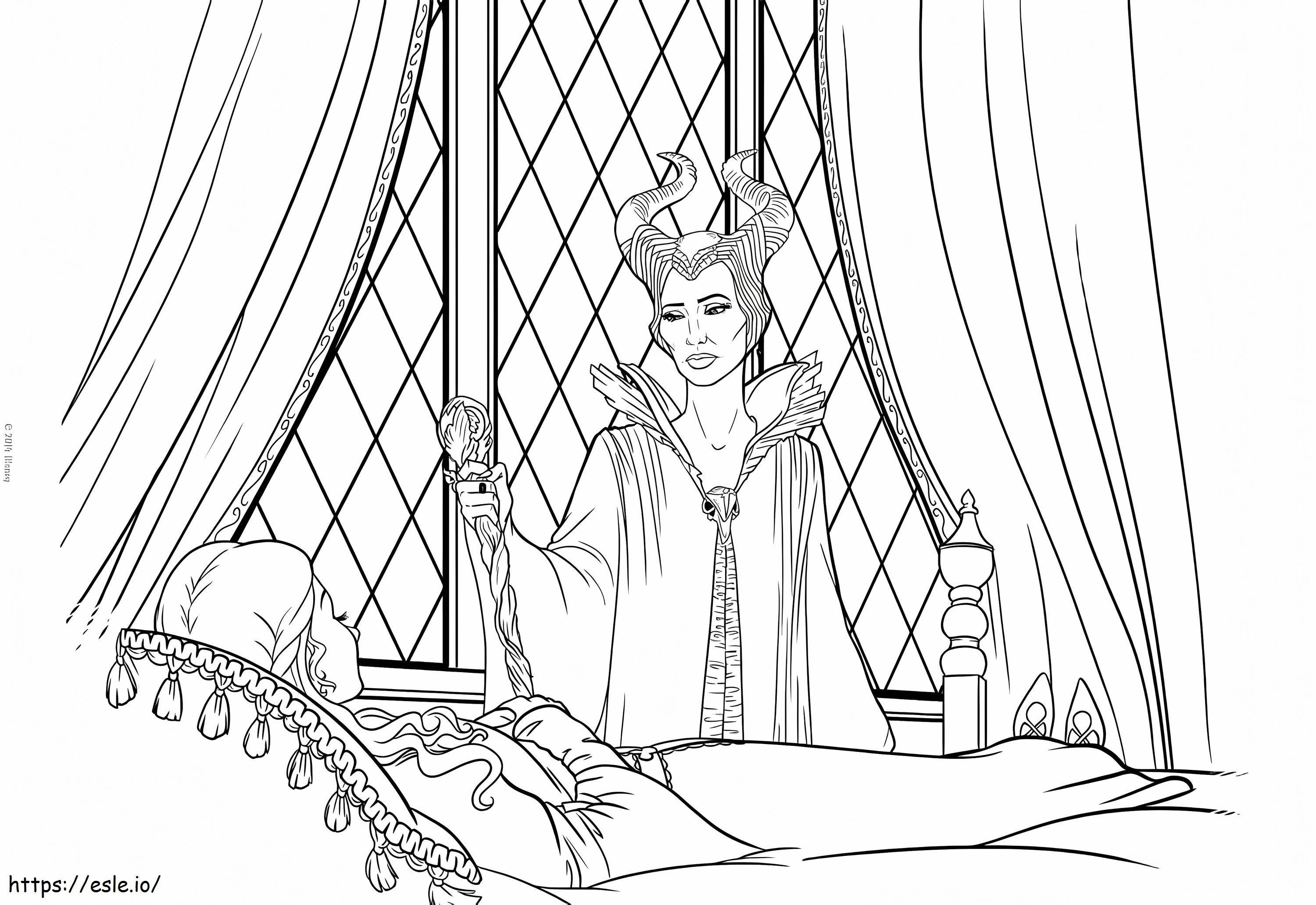 Maleficent Apologizes To Aurora coloring page