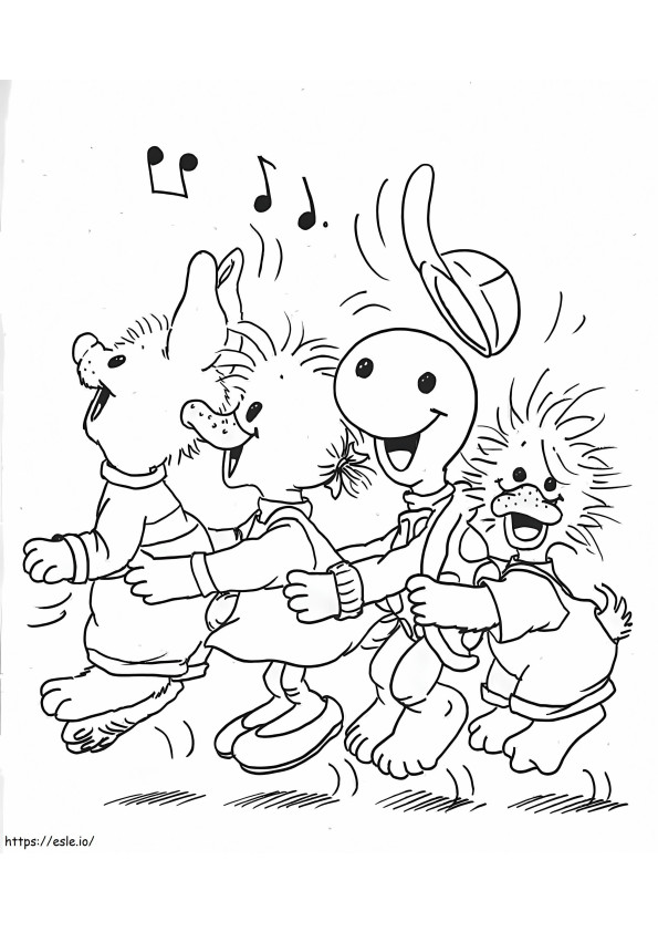 Characters From Suzys Zoo 1 coloring page