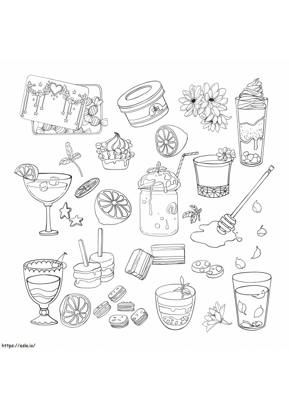 Sweets Aesthetics coloring page