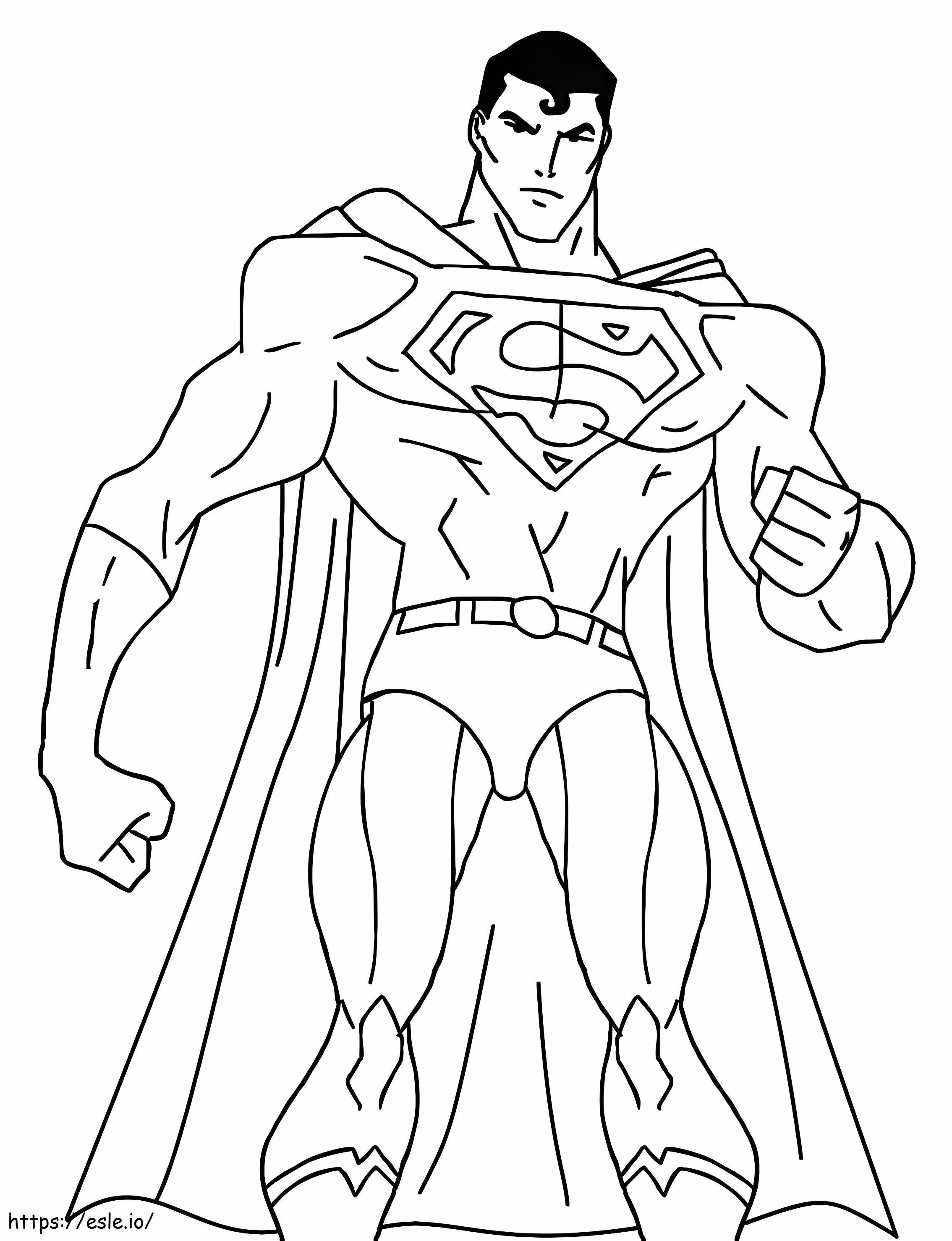 Superman fuerte genial para colorear