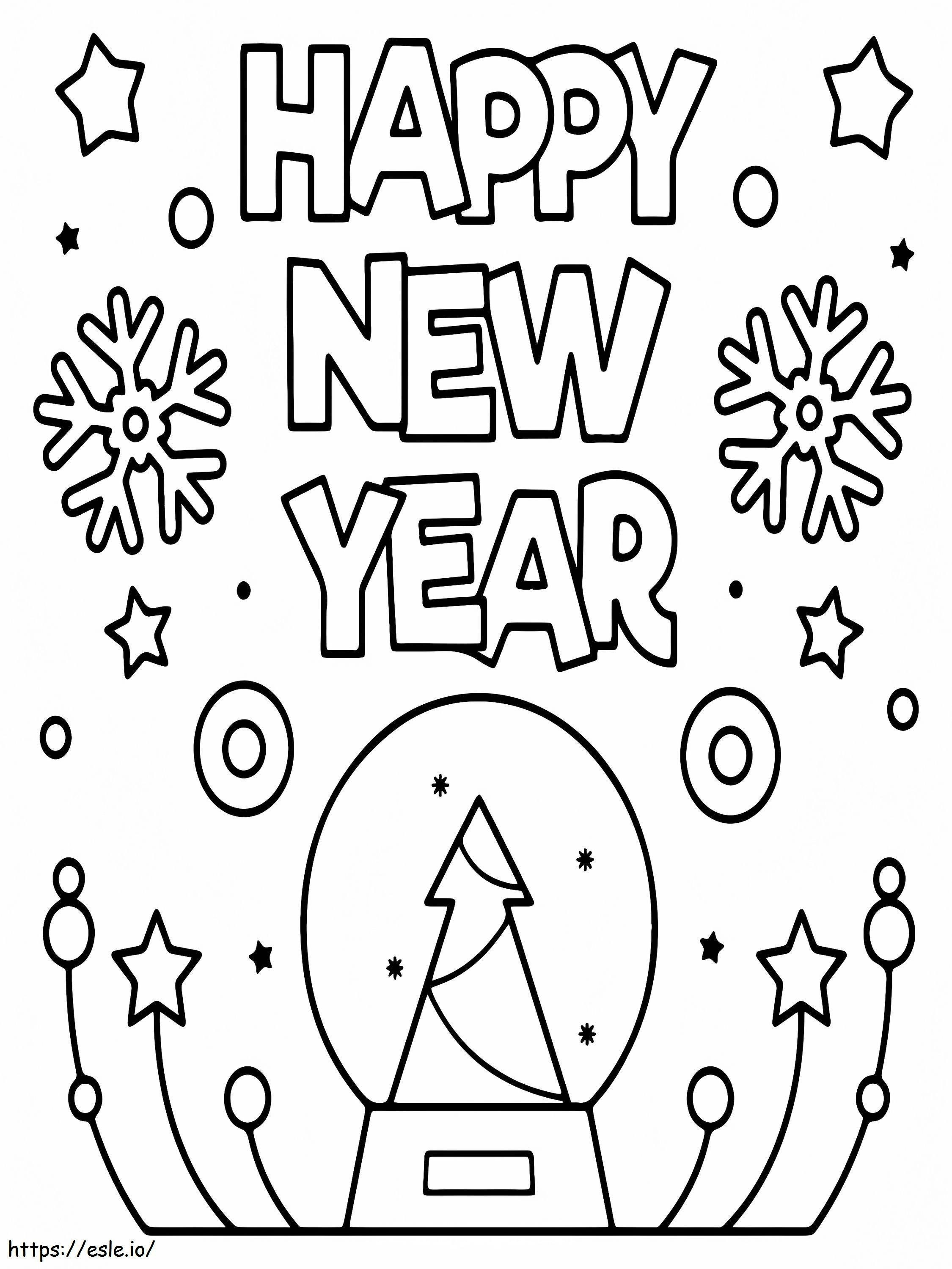 Happy New Year Coloring 10 coloring page