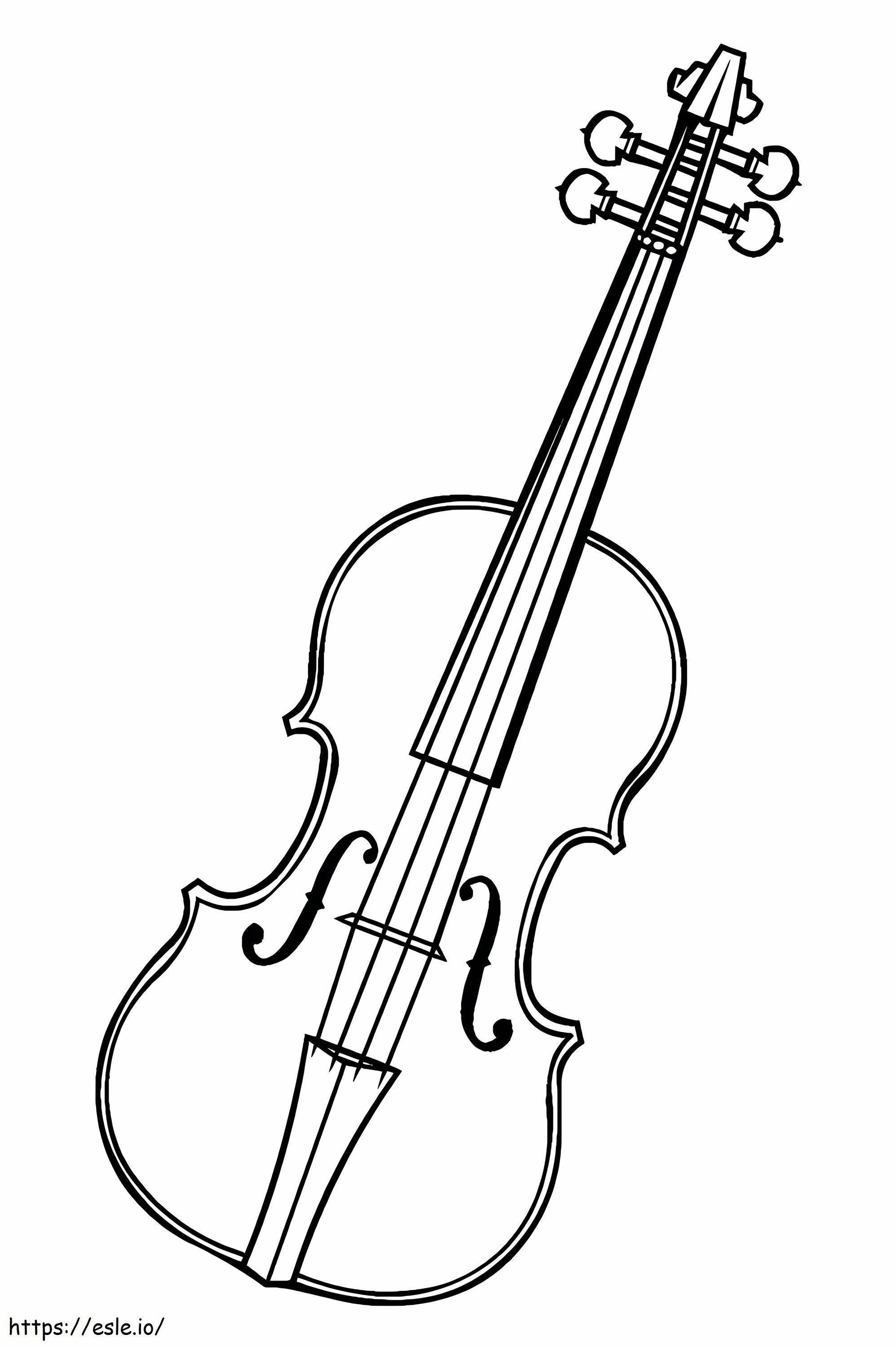 素敵なヴァイオリン ぬりえ - 塗り絵