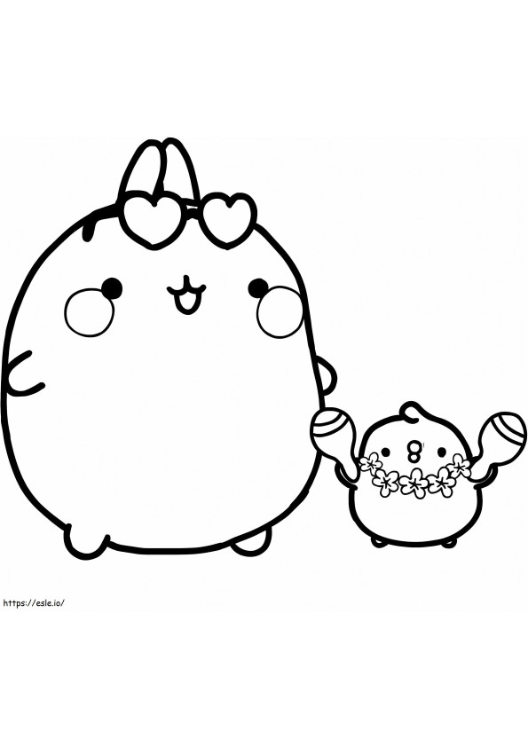 Molang Lucu Dengan Piu Piu