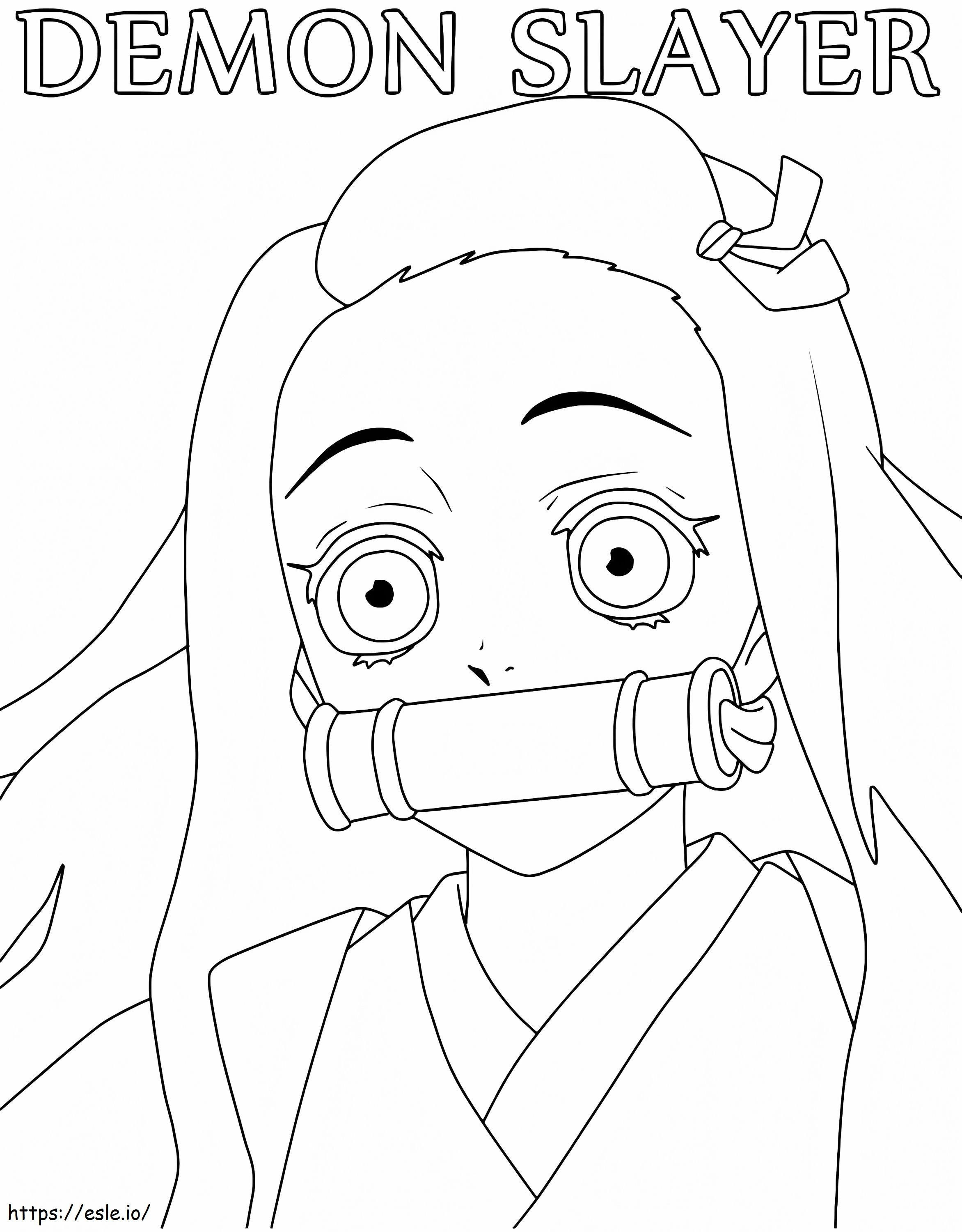 Nezuko-Gesicht ausmalbilder
