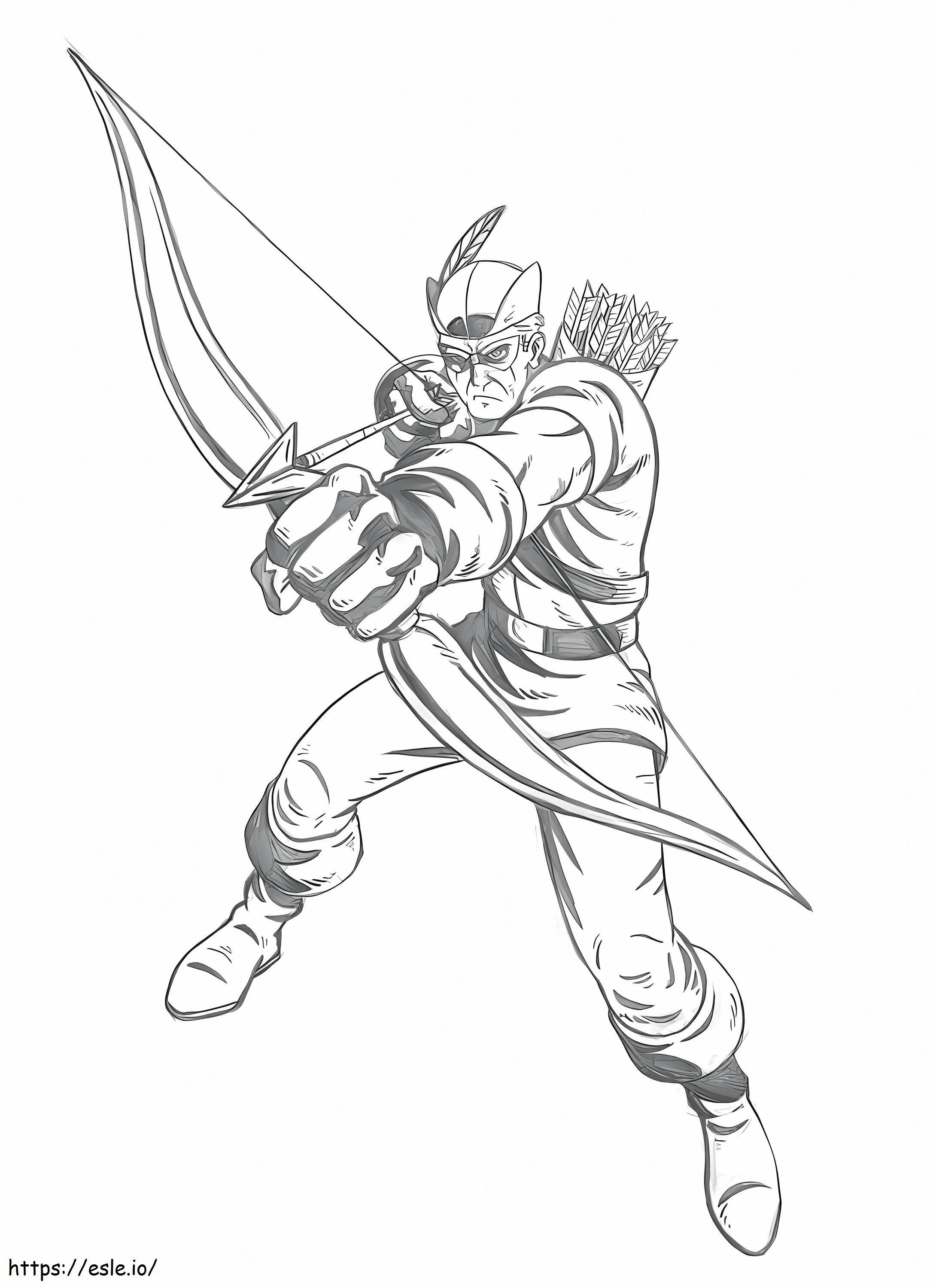 DC Comic Green Arrow coloring page