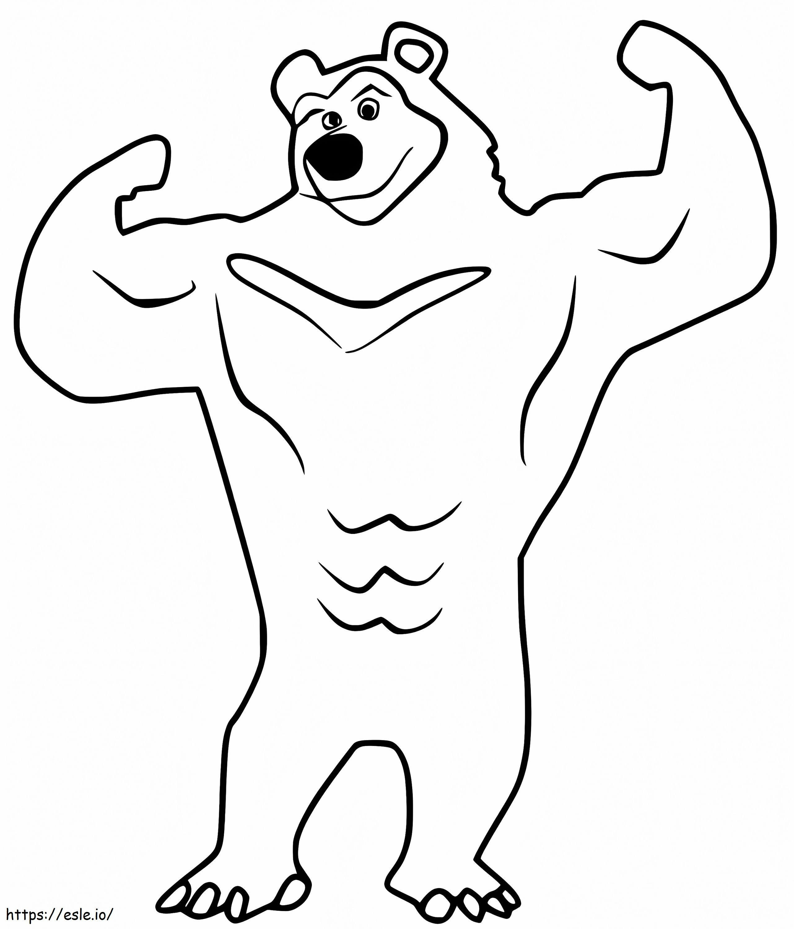Kartun Beruang Hitam Gambar Mewarnai
