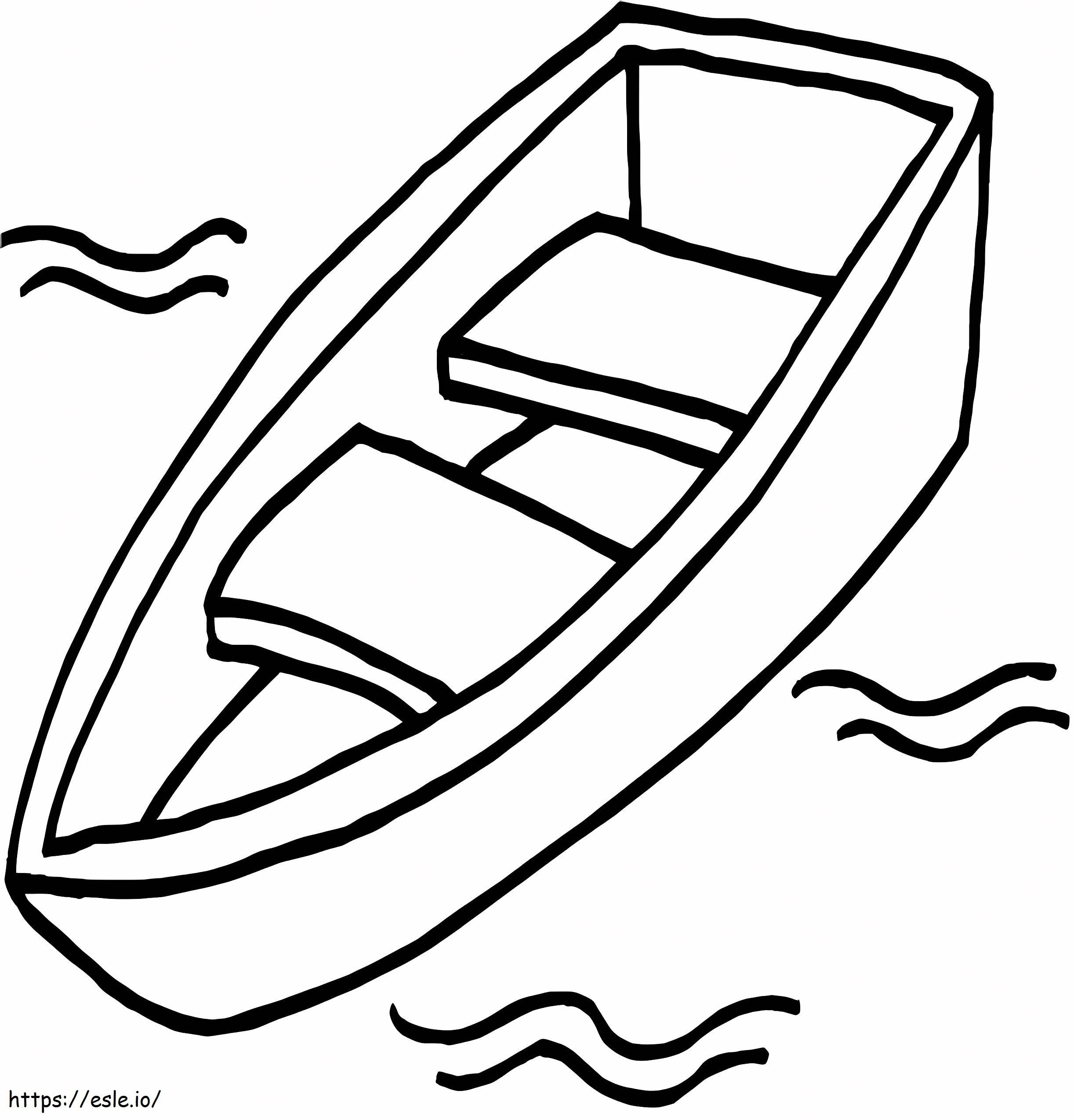 Barco fácil para niños para colorear