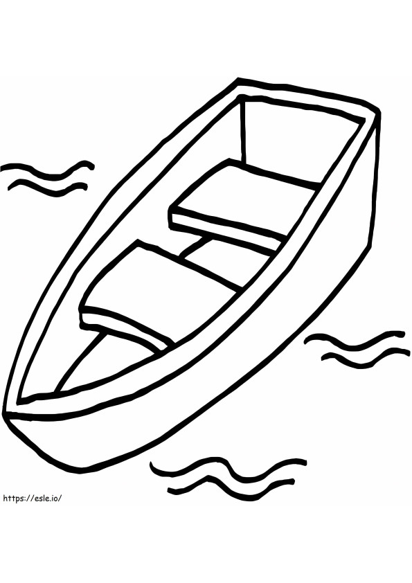Barco fácil para criança para colorir
