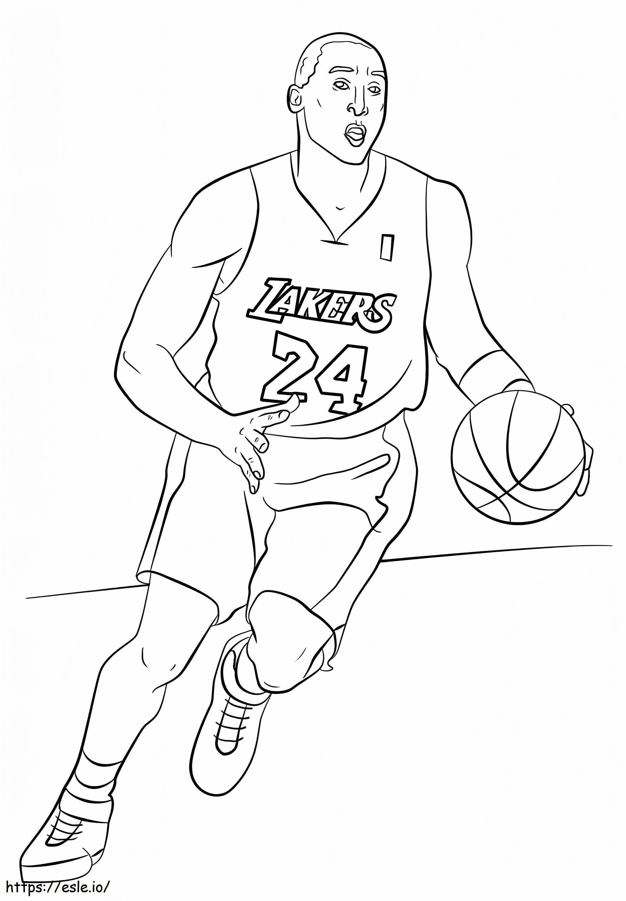 Cool Kobe Bryant de colorat