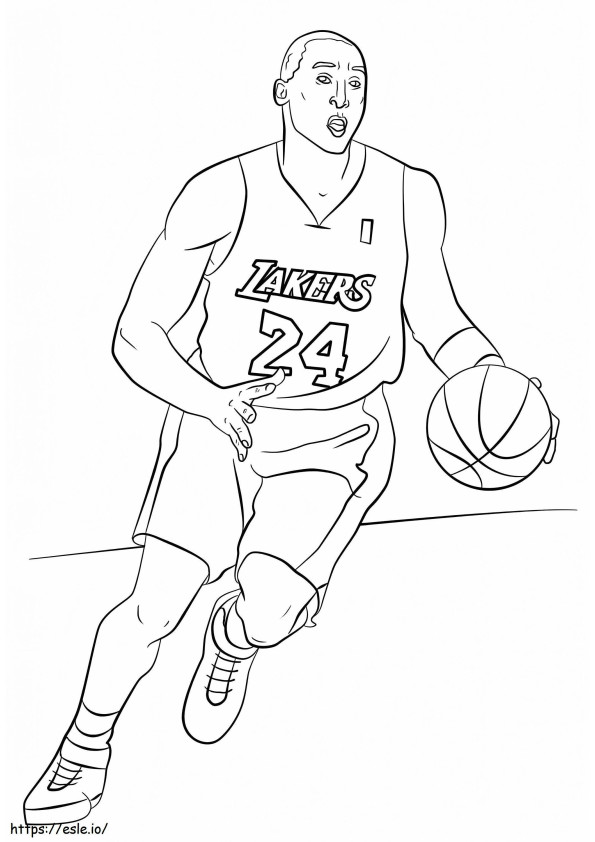 Genial Kobe Bryant para colorear