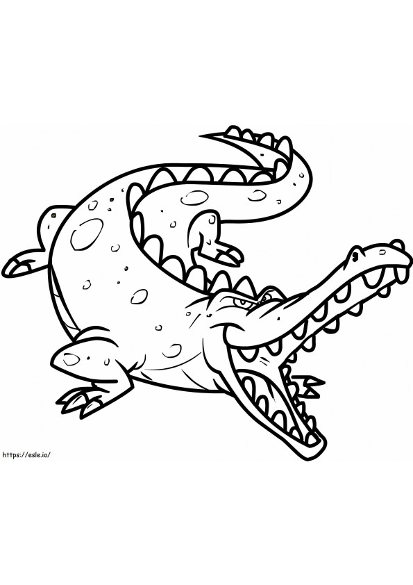 Crocodil de desene animate de colorat