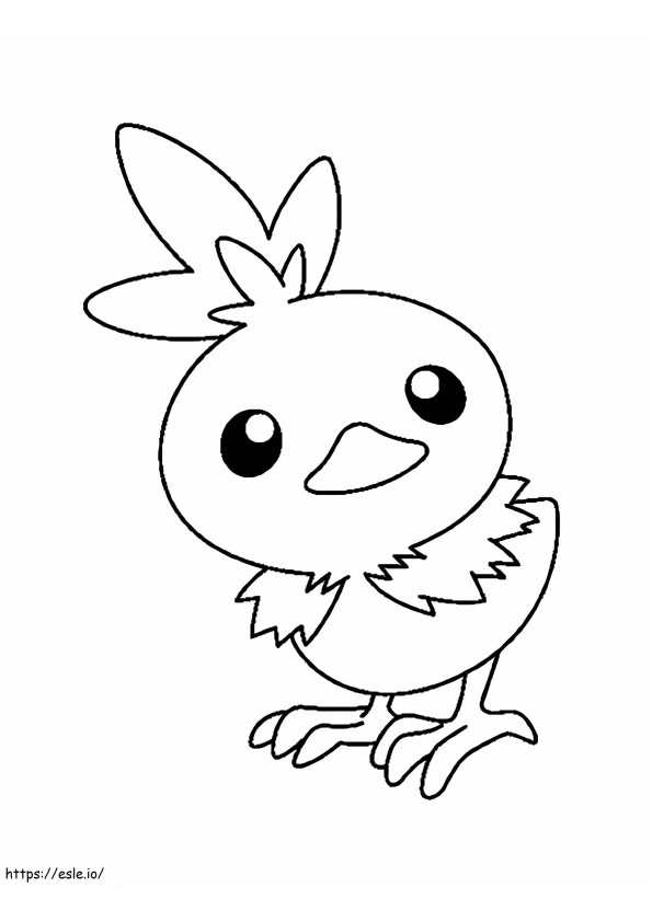 Cute Torchic coloring page