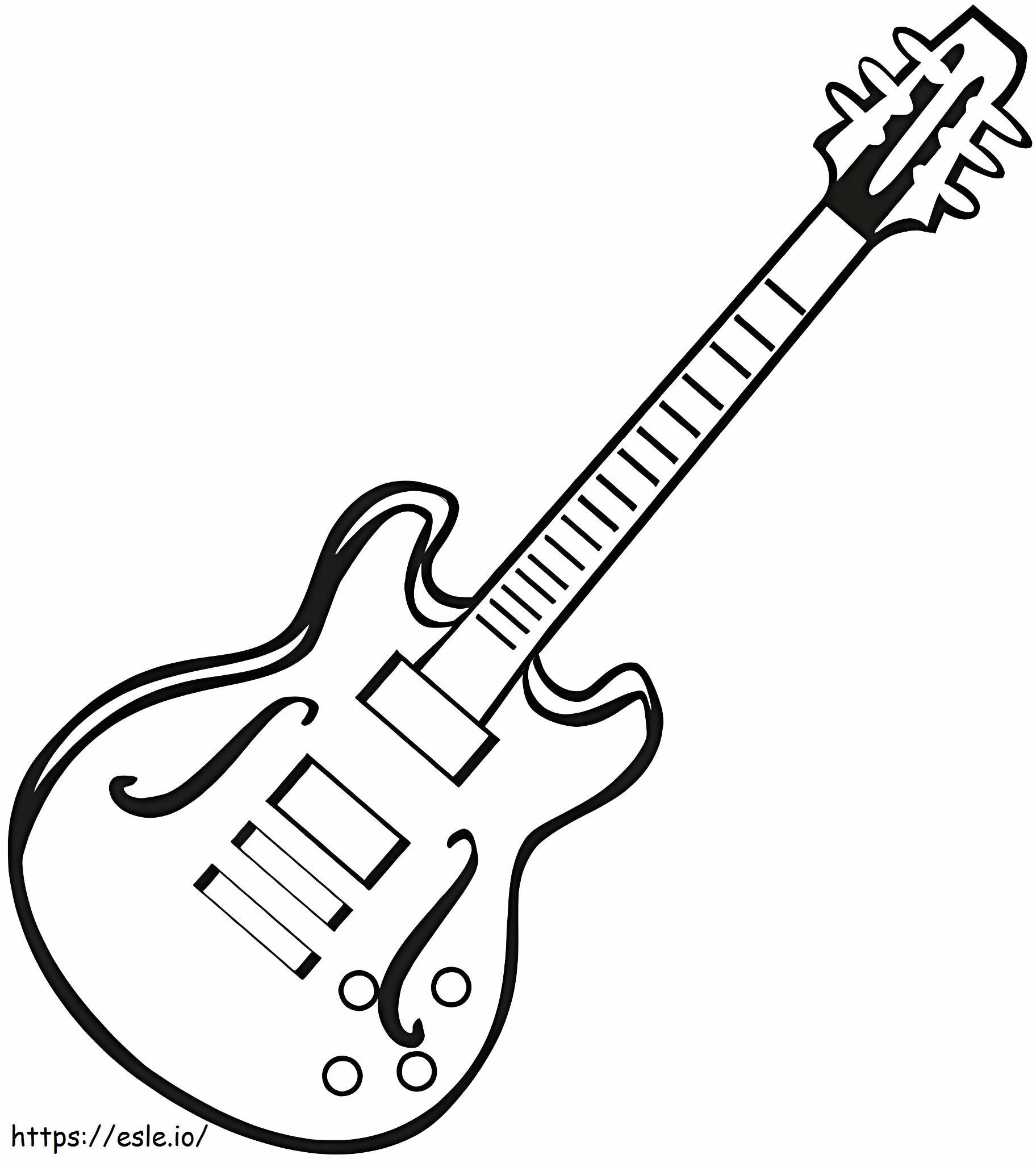 Coloriage Guitare électrique gratuite à imprimer dessin