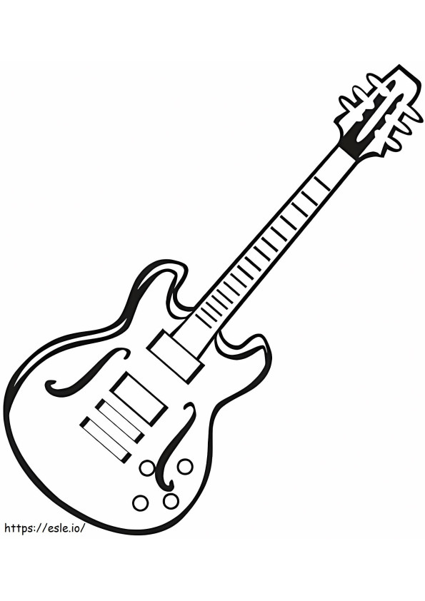Coloriage Guitare électrique gratuite à imprimer dessin