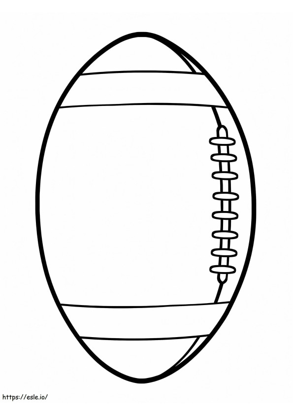 Coloriage Ballon de football américain gratuit à imprimer dessin