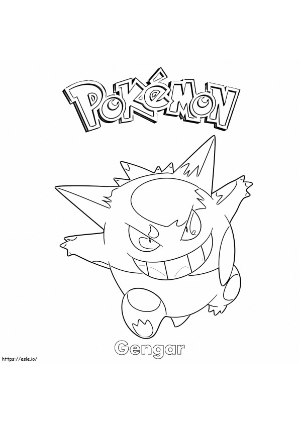 Pokemon Gengar 8 coloring page