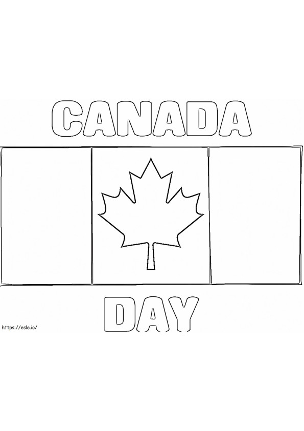 Kanadan päivän lippu värityskuva
