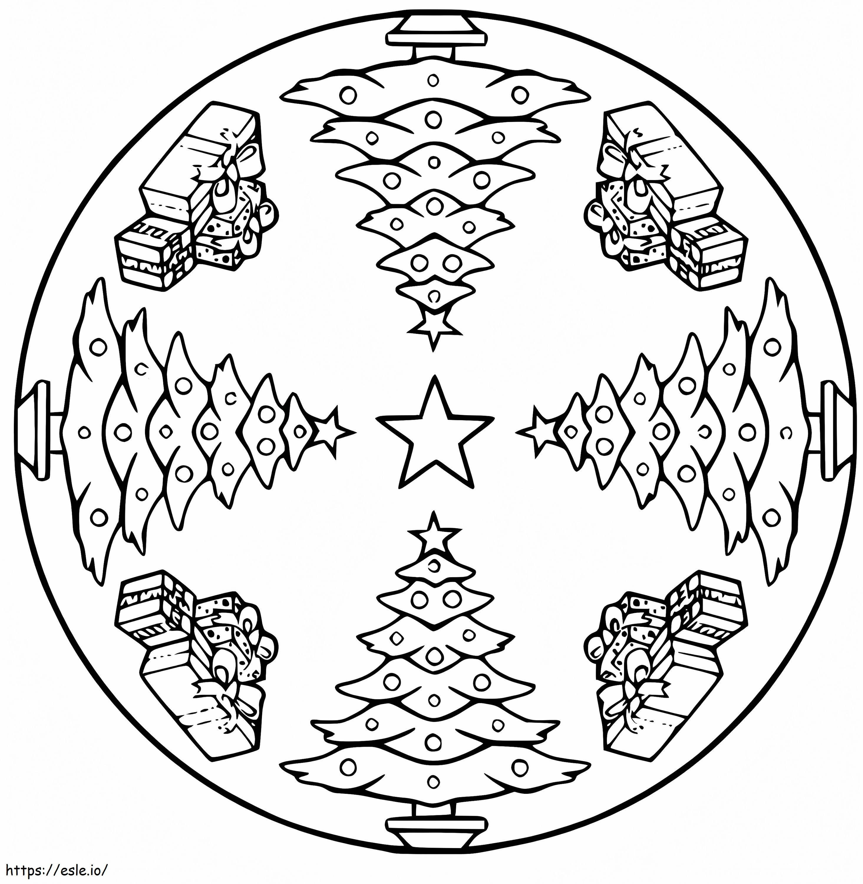 Christmas Mandala 31 coloring page