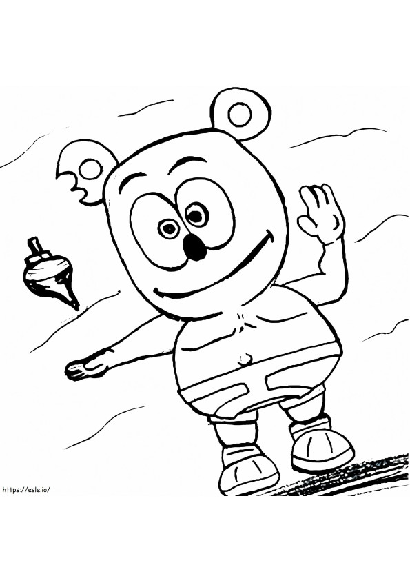 Fun Gummy Bear coloring page