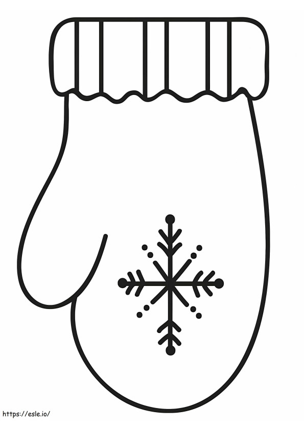 A Mitten coloring page
