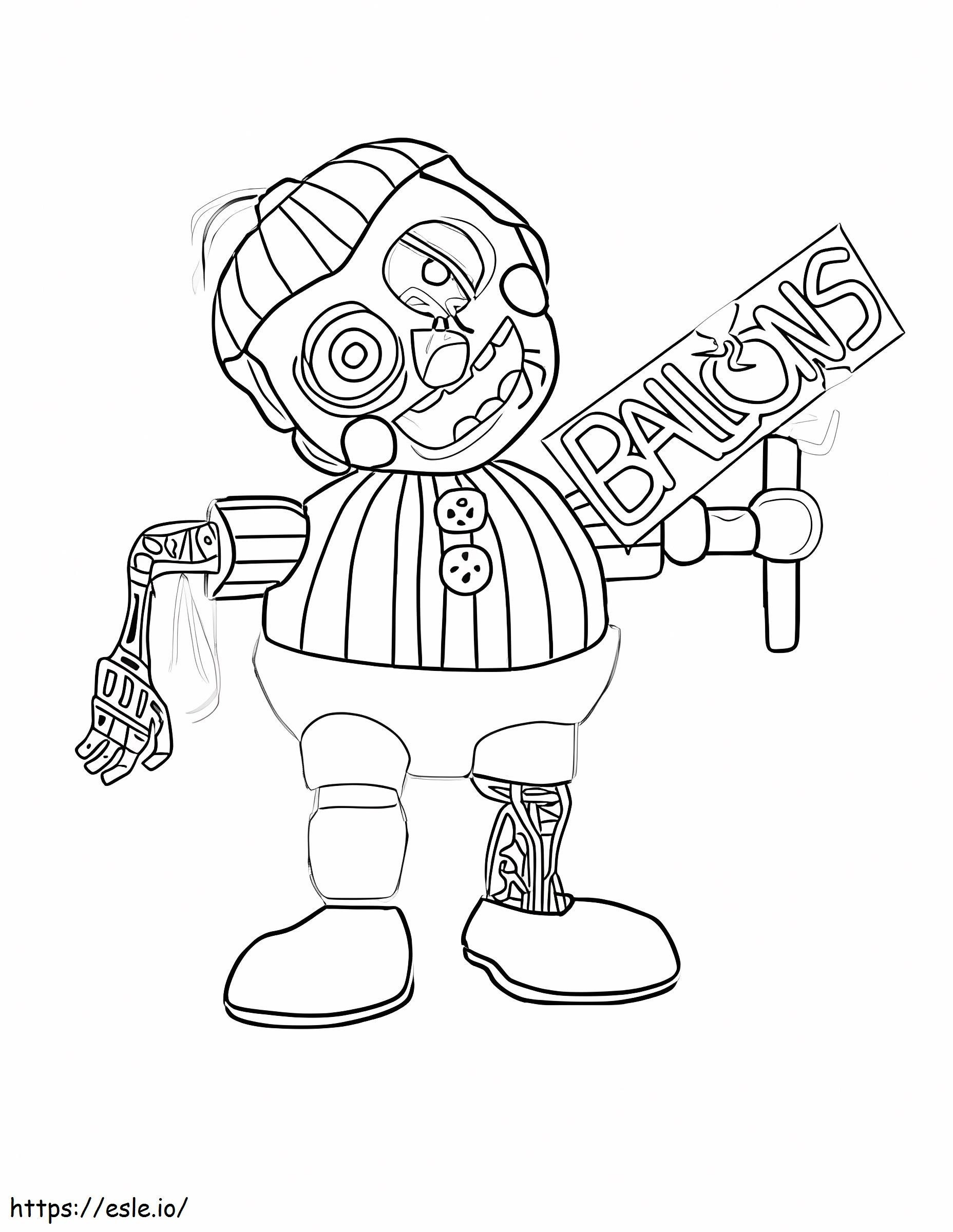 Withered Balloon Boy coloring page