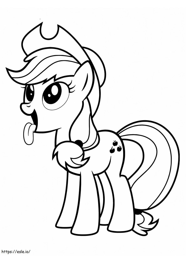 Funny Applejack coloring page