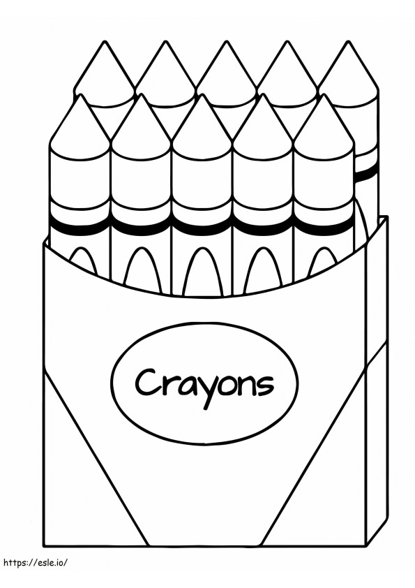 Crayon Box Free Printable coloring page