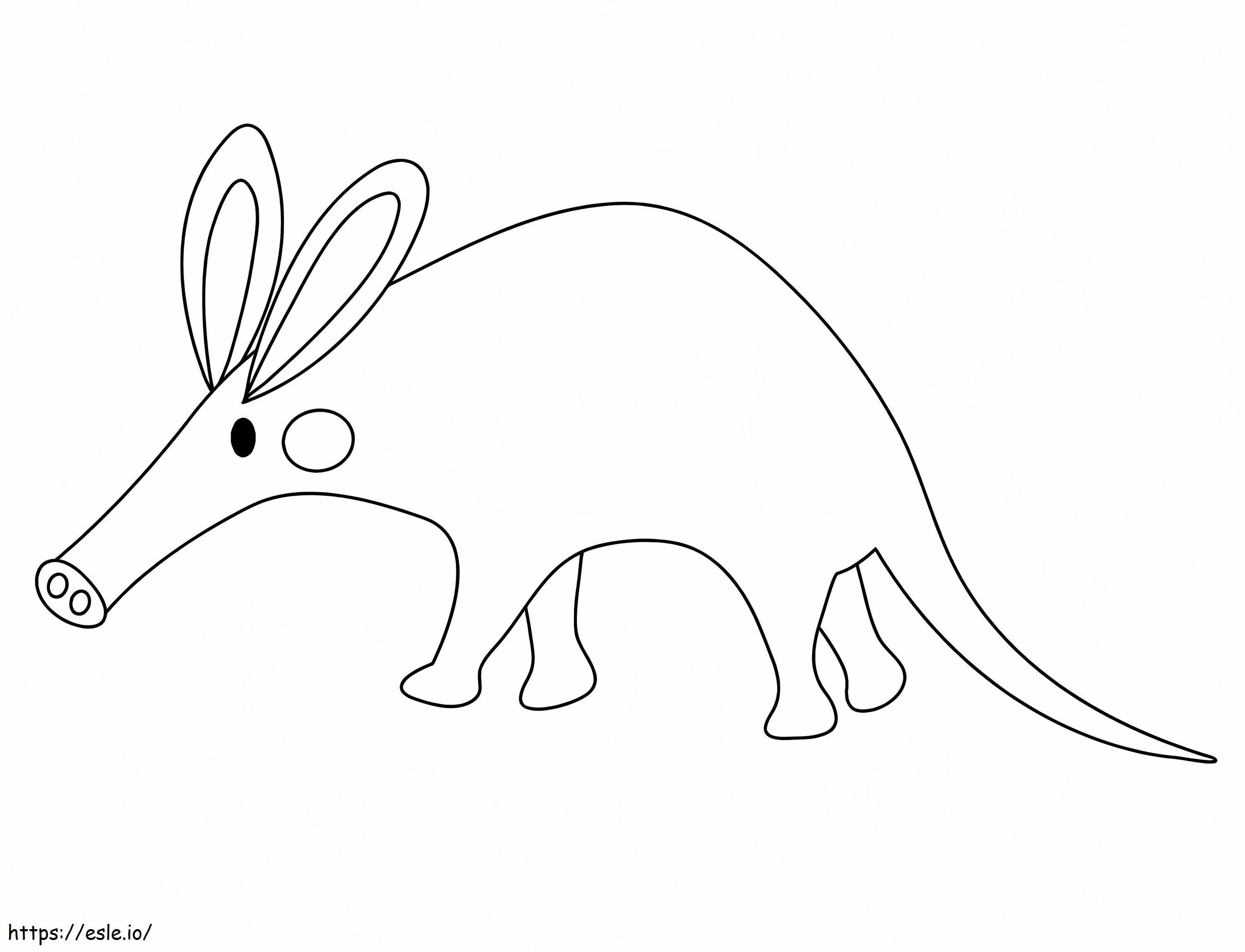Adorable Anteater coloring page