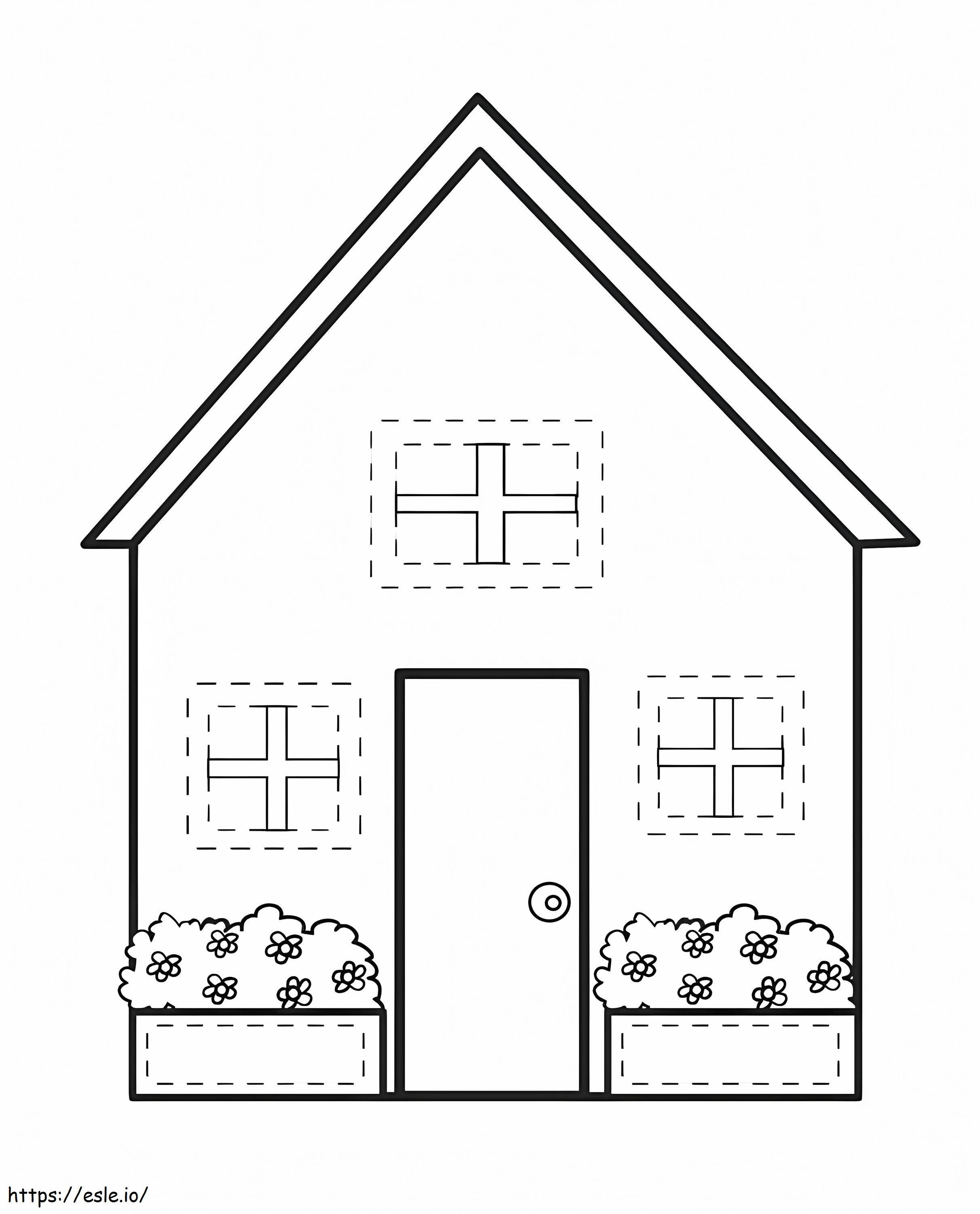 Pretty House coloring page