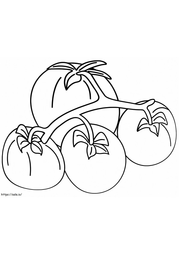 Four Tomatoes coloring page
