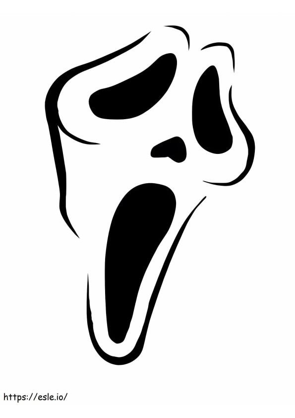 Incredible Ghost Face coloring page