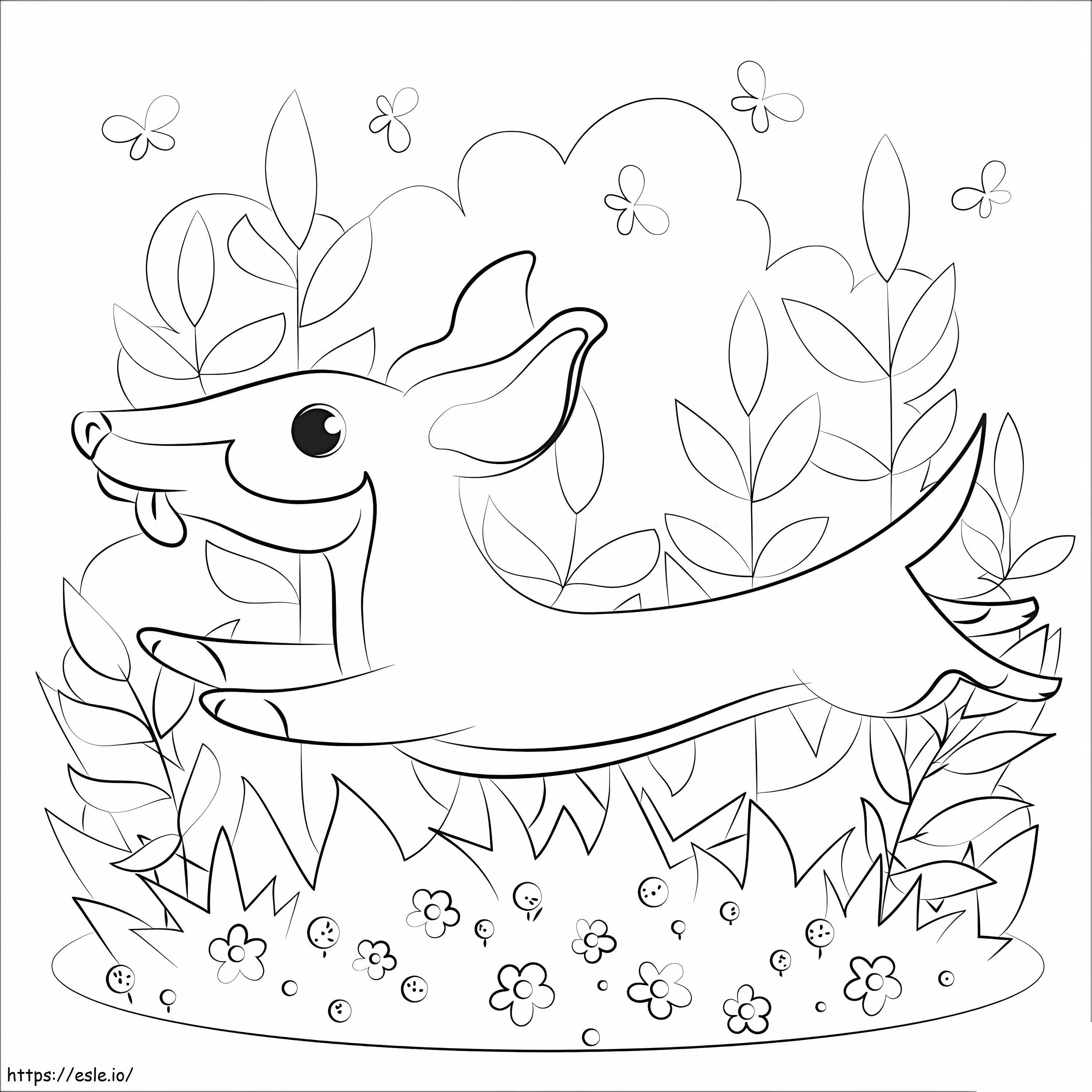 Adorable Dachshund coloring page