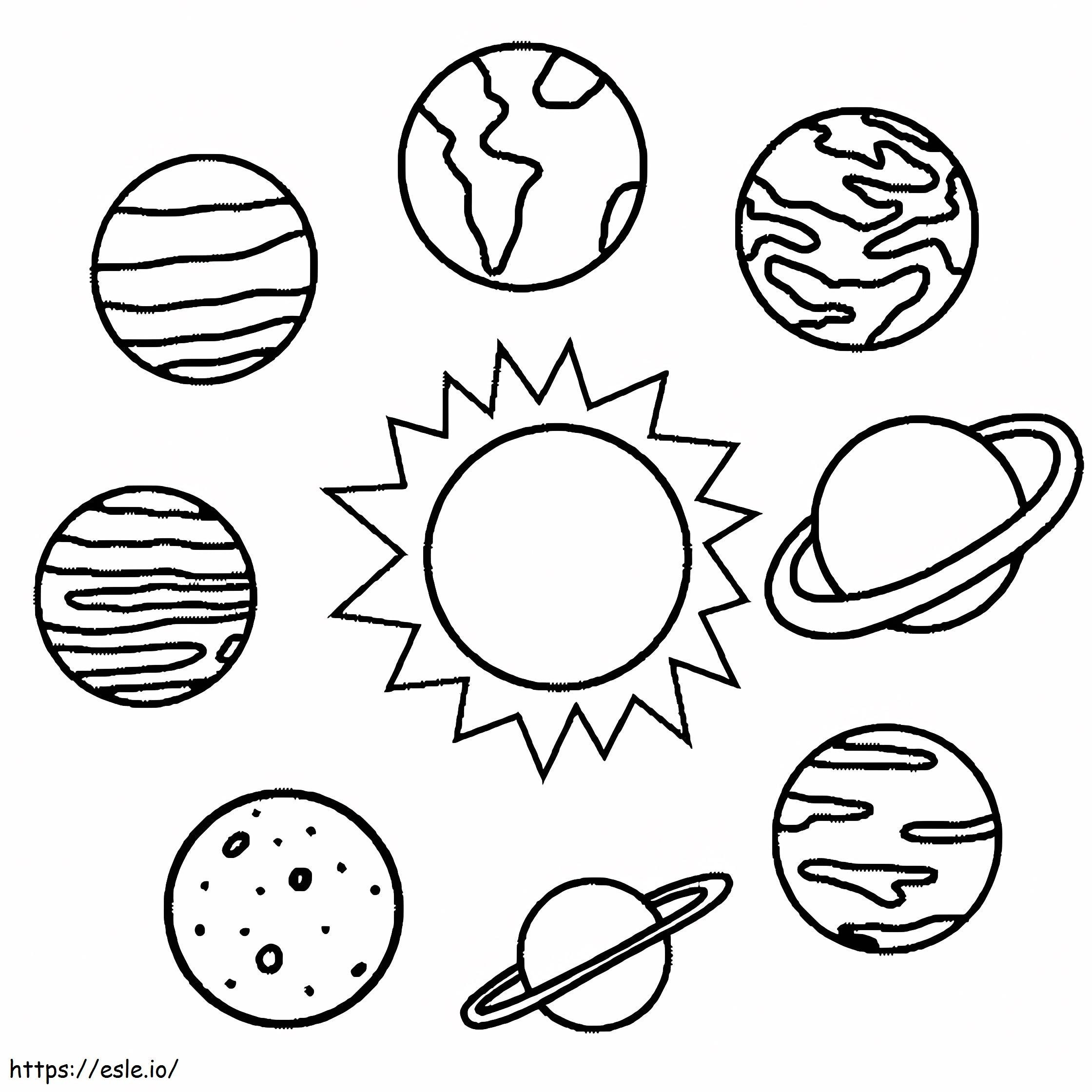 Planets Online coloring page