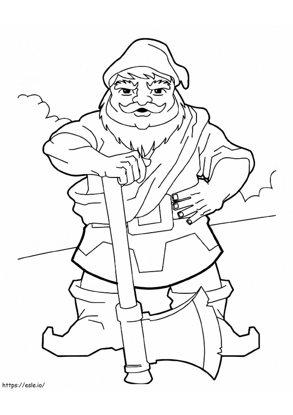 Strong Dwarf coloring page