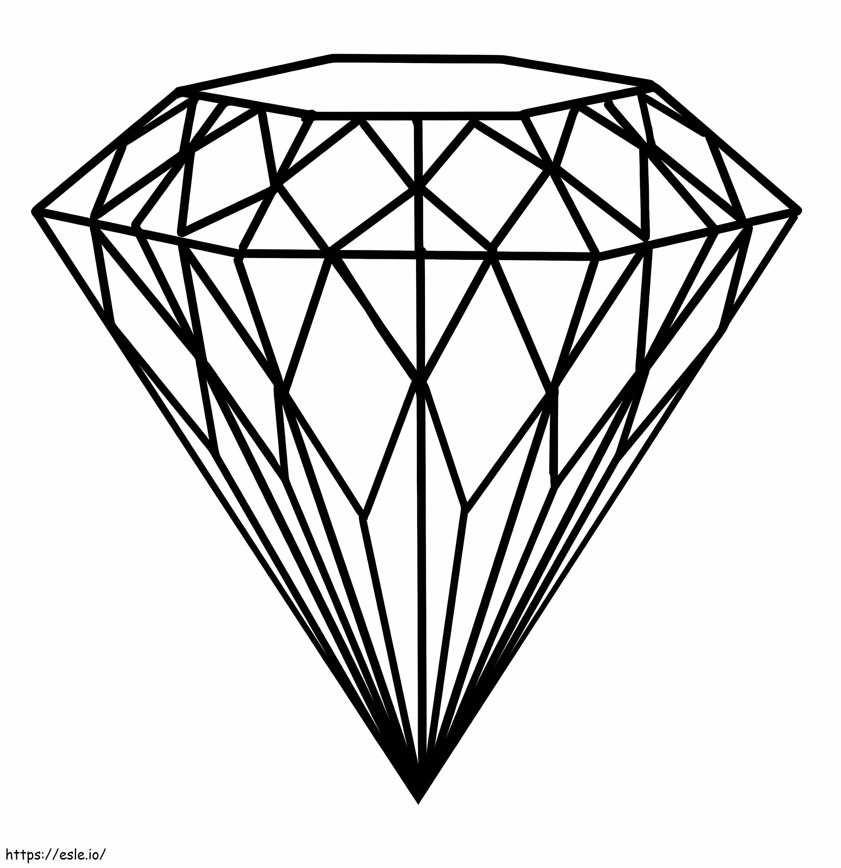 Coloriage Gros diamant à imprimer dessin