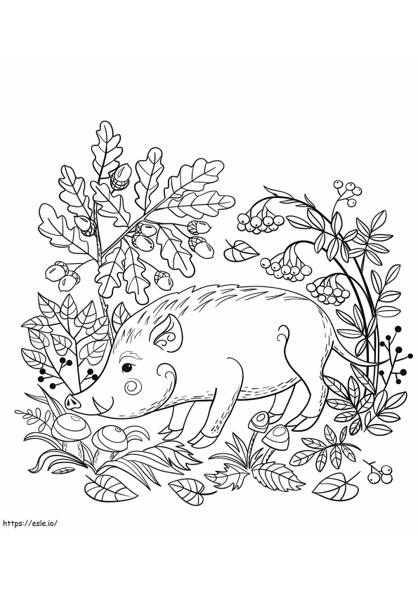 Einfache Wildschweinzeichnung